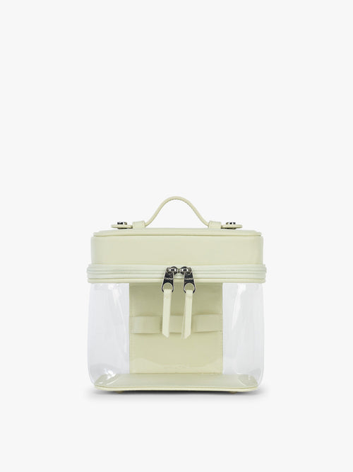 Clear Train Case with Top Compartment