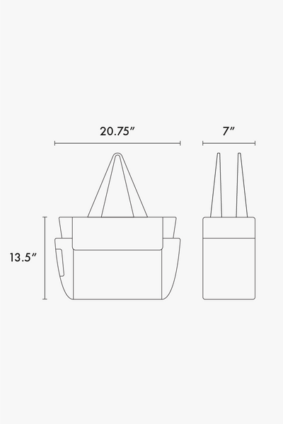 Diaper Tote Bag with Laptop Sleeve