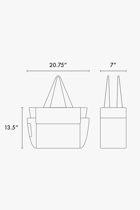 Diaper Tote Bag with Laptop Sleeve