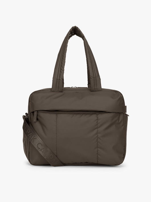 CALPAK Luka Duffel in brown Mushroom; DSM1901-MUSHROOM