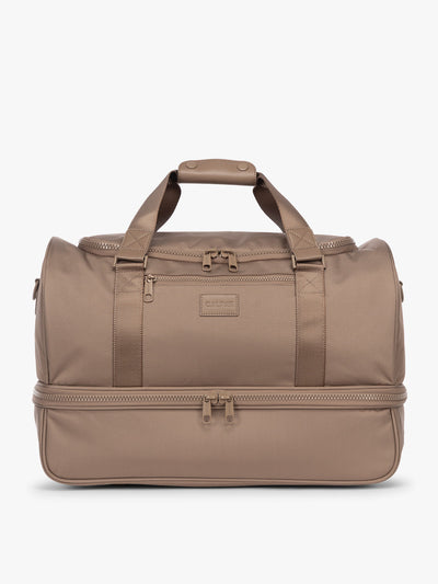 CALPAK Stevyn Duffel with Shoe Compartment in brown Chocolate; DST7019-CHOCOLATE