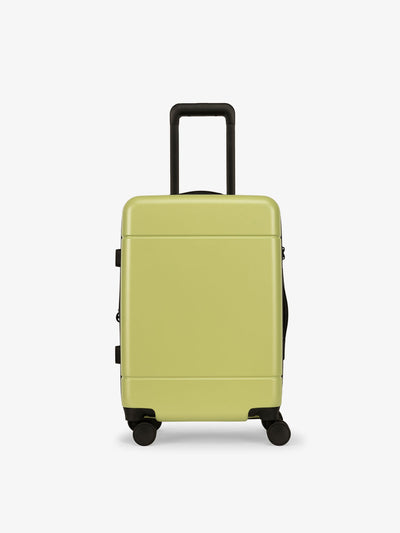 CALPAK Hue hard shell rolling carry on luggage in key lime; LHU1020-NP-KEY-LIME