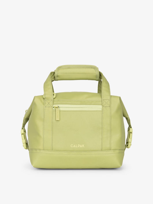 Green 8L insulated cooler bag with multiple exterior pockets and water-resistant lining by CALPAK ; ISCS2401-LIME