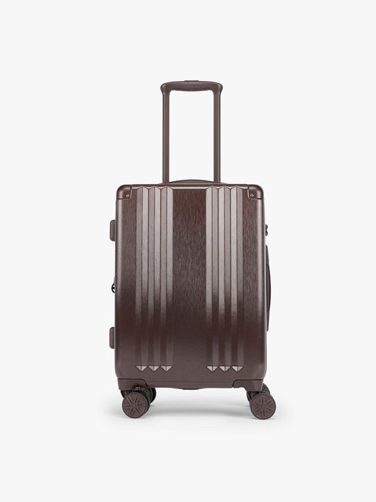CALPAK Ambeur Carry On Luggage in brown Walnut with metallic look;LAM1020-WALNUT