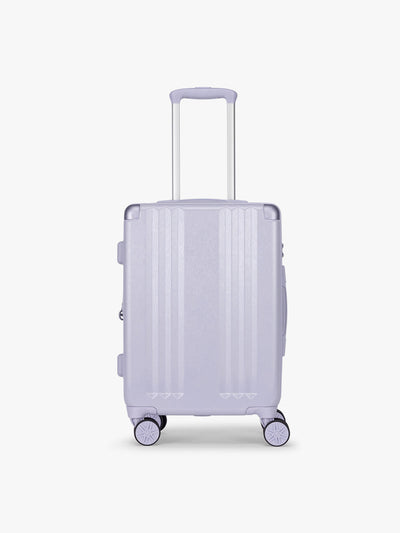 CALPAK Ambeur Carry On Luggage in light lavender in Sea Glass with handle and spinner wheels on a white background; LAM1020-SEA-GLASS
