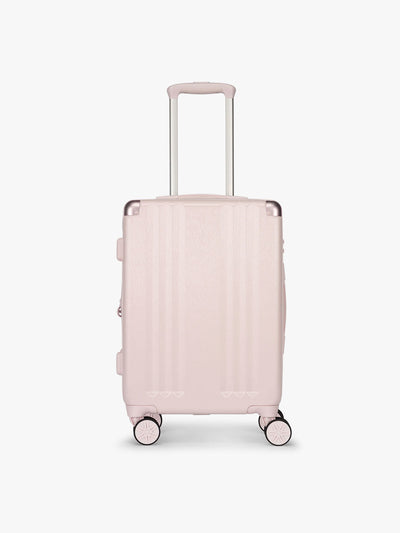 CALPAK Ambeur Carry On Luggage in light pink Shell Pink with handles and wheels; LAM1020-SHELL-PINK