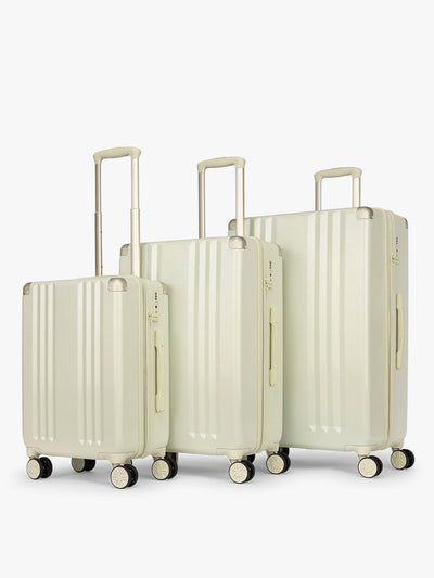 CALPAK Ambeur 3 piece Luggage Set in light green Celadon with sizes of Carry On, Medium, and Large; LAM3000-CELADON