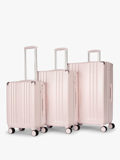CALPAK Ambeur 3 piece in light pink Shell Pink in Carry On, Medium, Large sizes; LAM3000-SHELL-PINK