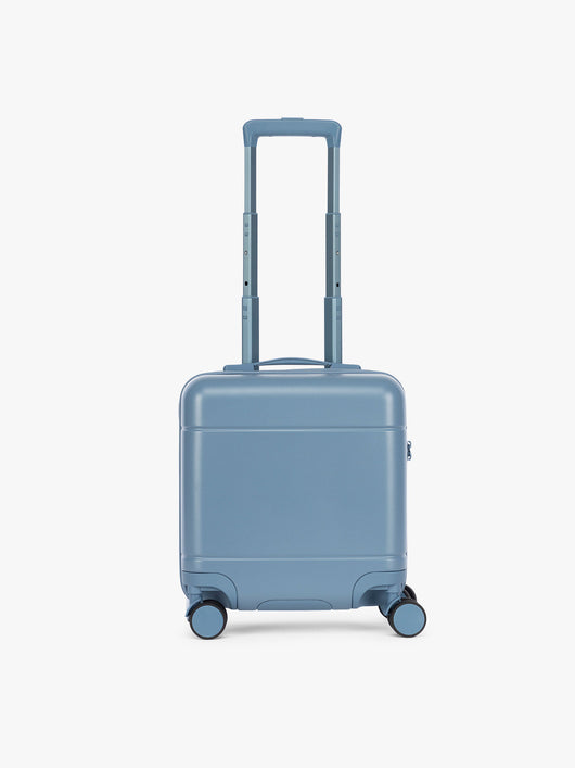 CALPAK Hue Mini Carry On in light blue French Blue with Gingham interior; LHU1014-FRENCH-BLUE