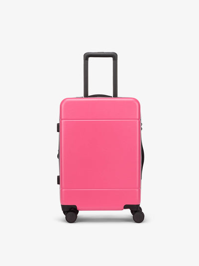 CALPAK Hue hard shell rolling carry on luggage in hot pink dragonfruit; LHU1020-NP-DRAGONFRUIT