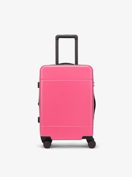 CALPAK Hue hard shell rolling carry on luggage in hot pink dragonfruit; LHU1020-NP-DRAGONFRUIT