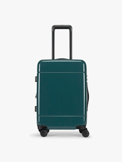 CALPAK Hue Carry On Luggage in dark green Glazed Kale; LHU1020-NP-GLAZED-KALE