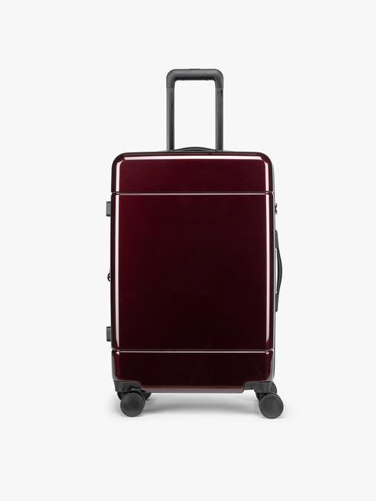 CALPAK Hue Medium Luggage in maroon Glazed Dark Cherry; LHU1024-GLAZED-DARK-CHERRY