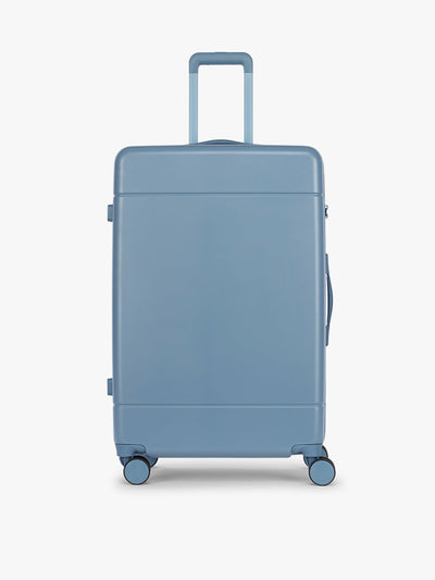 CALPAK Hue Large Luggage in light blue French Blue and blue and white gingham interior ; LHU1028-FRENCH-BLUE