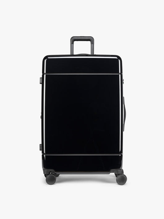 CALPAK black Hue Large Luggage in Glazed Black; LHU1028-GLAZED-BLACK