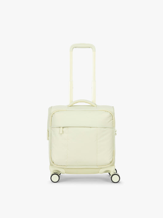 CALPAK Luka Soft-Sided Mini Carry On Luggage in light green Celadon with spinner wheels and handle; LSM1014-CELADON