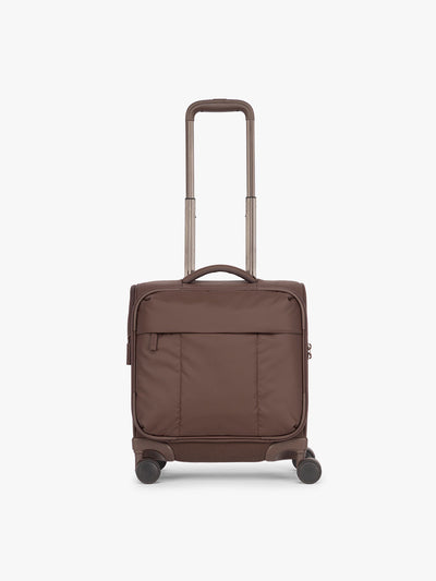 CALPAK Mini Luka Soft-Sided Carry On Luggage brown Walnut; LSM1014-WALNUT