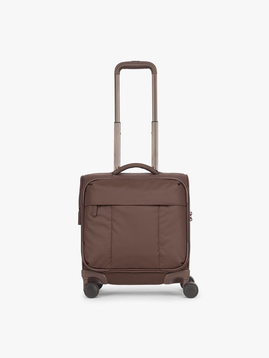 CALPAK Mini Luka Soft-Sided Carry On Luggage brown Walnut; LSM1014-WALNUT