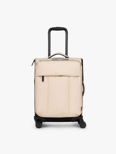 CALPAK Luka soft sided carry on luggage in oatmeal; LSM1020-OATMEAL