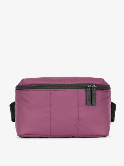 CALPAK Luka Belt Bag with soft puffy exterior in purple plum; BB1901-PLUM