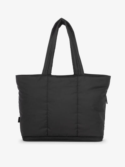 CALPAK Luka expandable shoulder tote bag with laptop compartment in black; ALT2201-MATTE-BLACK
