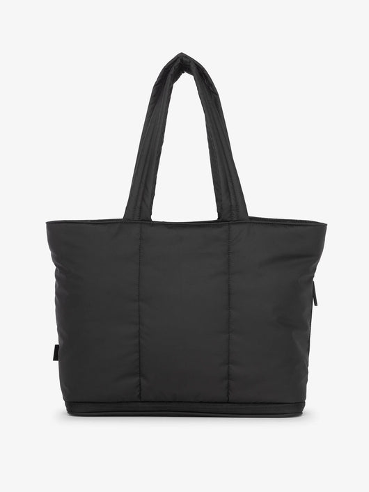 CALPAK Luka expandable shoulder tote bag with laptop compartment in black; ALT2201-MATTE-BLACK