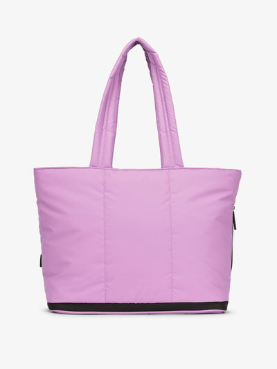 CALPAK Luka expandable tote bag with laptop compartment and padded straps in lilac; ALT2201-LILAC