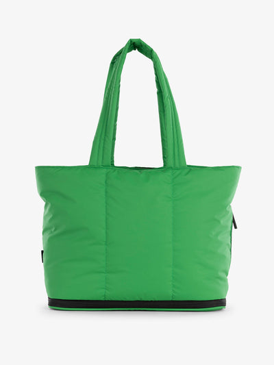 CALPAK Luka expandable tote bag with laptop compartment and padded straps in green; ALT2201-GREEN-APPLE