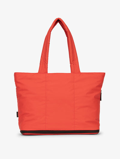 CALPAK Luka expandable tote bag with laptop compartment and padded straps in red; ALT2201-ROUGE