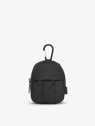 CALPAK Luka key pouch with carabiner clip in black; AMB2201-MATTE-BLACK