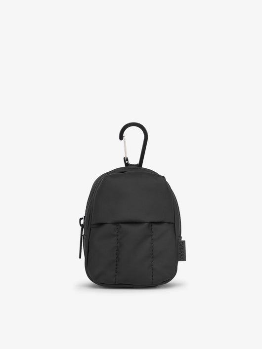 CALPAK Luka key pouch with carabiner clip in black; AMB2201-MATTE-BLACK