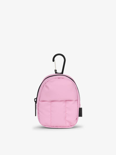 CALPAK Luka key pouch with carabiner clip in pink; AMB2201-BUBBLEGUM
