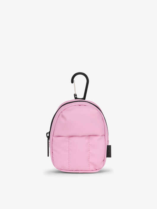 CALPAK Luka key pouch with carabiner clip in pink; AMB2201-BUBBLEGUM