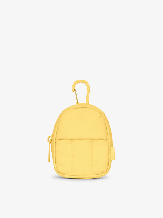 CALPAK Luka key pouch with carabiner clip in butter; AMB2201-BUTTER