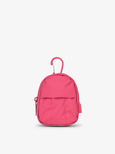 CALPAK Luka key pouch with carabiner clip in dragonfruit pink; AMB2201-DRAGONFRUIT