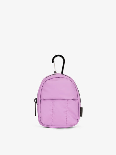 CALPAK Luka key pouch with carabiner clip in lavender; AMB2201-LILAC