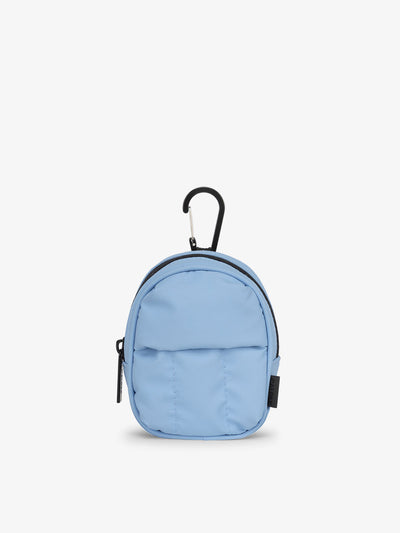 CALPAK Luka key pouch with carabiner clip in winter sky; AMB2201-WINTER-SKY