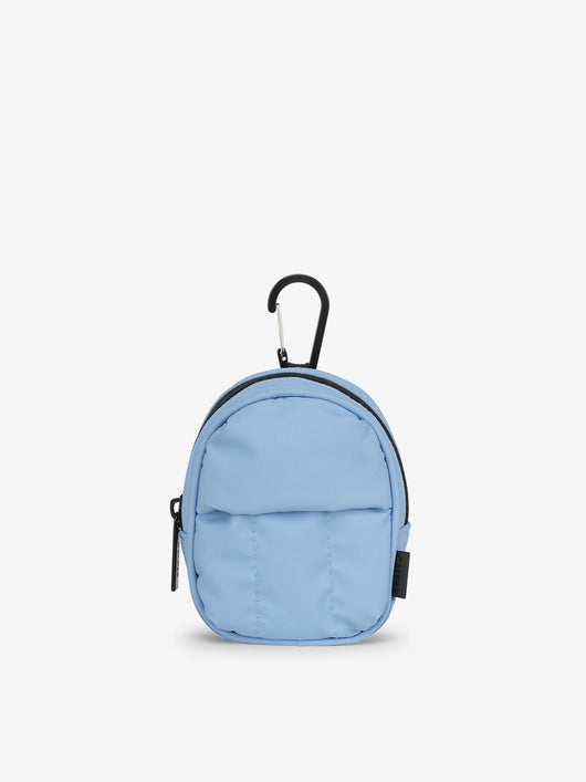 CALPAK Luka key pouch with carabiner clip in winter sky; AMB2201-WINTER-SKY