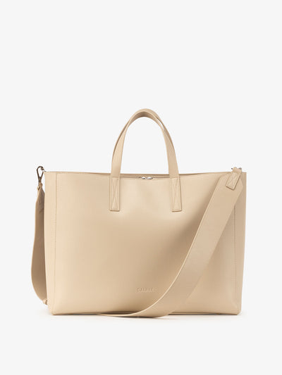 CALPAK tote for laptop in birch beige; ATO2101-BIRCH