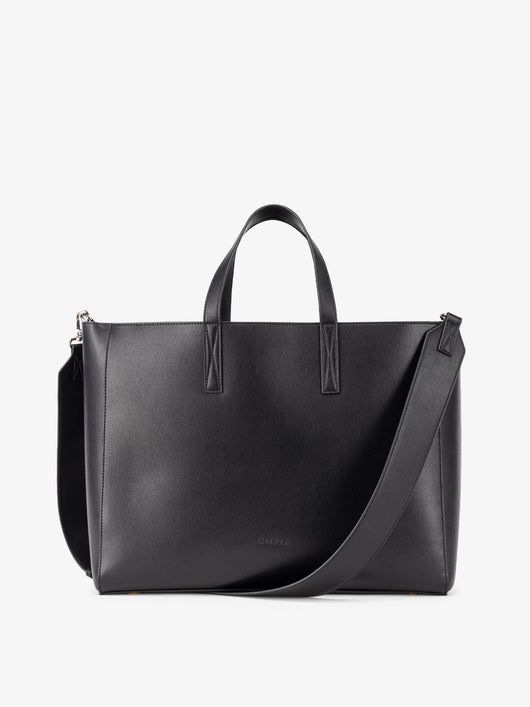 CALPAK laptop tote bag with zipper; ATO2102-BLACK