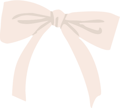 Large beige bow on a white background