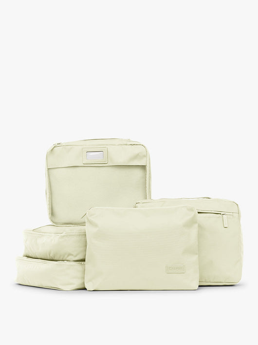 CALPAK 5pc Packing Cubes Set in light green Celadon; PC1601-CELADON