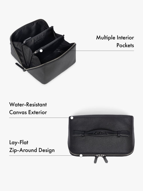 Colette Lay-Flat Canvas Toiletry Bag