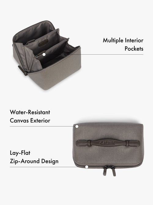 Colette Lay-Flat Canvas Toiletry Bag