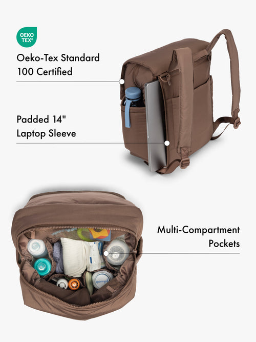 Diaper Backpack with Laptop Sleeve