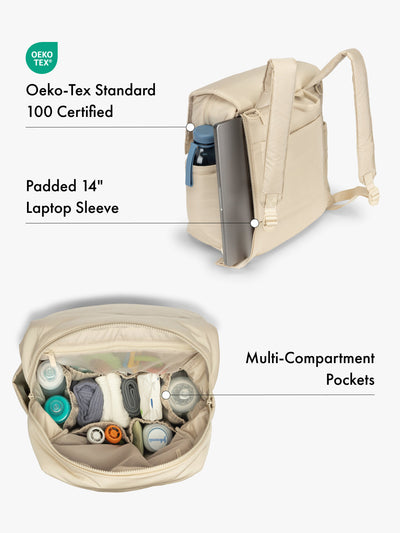 Diaper Backpack with Laptop Sleeve