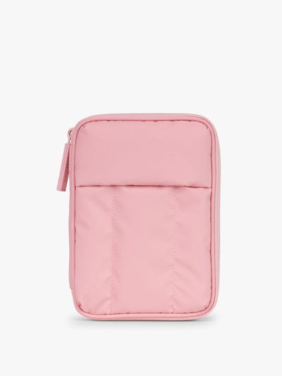CALPAK Luka Zippered Passport Wallet in pink Blossom; PZW2301-BLOSSOM