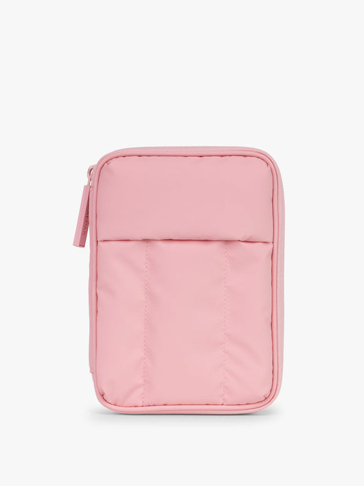 CALPAK Luka Zippered Passport Wallet in pink Blossom; PZW2301-BLOSSOM