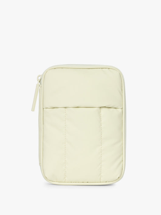 CALPAK Luka Zip Passport Wallet in light green Celadon; PZW2301-CELADON