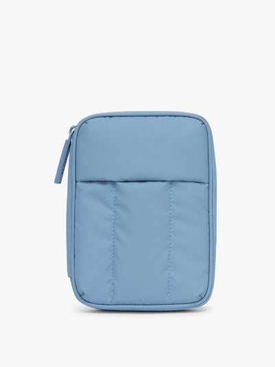 CALPAK Luka Zippered Passport Wallet in light blue French Blue; PZW2301-FRENCH-BLUE